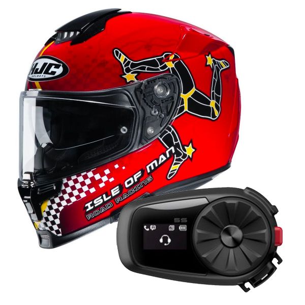 Integral HJC RPHA 70 Isle Of Man MC1 + Kit Bluetooth Sena 5S Solo