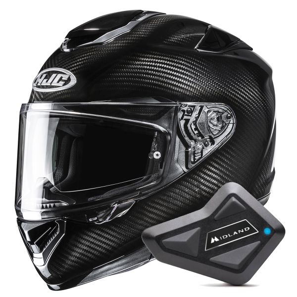 Integral HJC RPHA 72 Carbon Black + Kit Bluetooth BT Mini