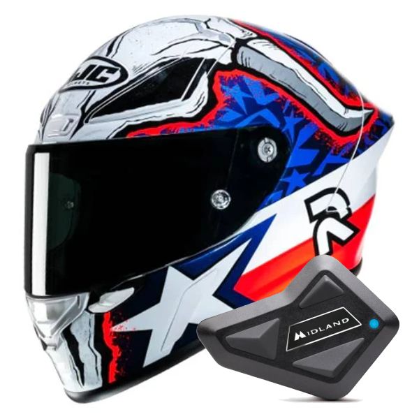 Integral HJC RPHA1 Garrett Gerloff Replica + Kit Bluetooth BT Mini