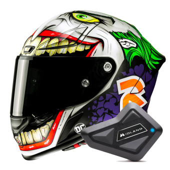 Integral HJC RPHA1 Joker Dc Comics MC48SF + Kit Bluetooth BT Mini