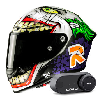 Integral HJC RPHA1 Joker Dc Comics MC48SF + Kit Bluetooth Lokui K30