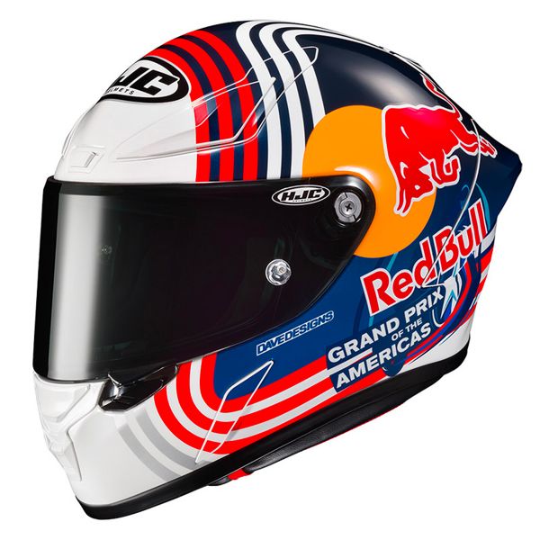 Casco moto HJC RPHA1 Red Bull Austin GP MC21 en Stock