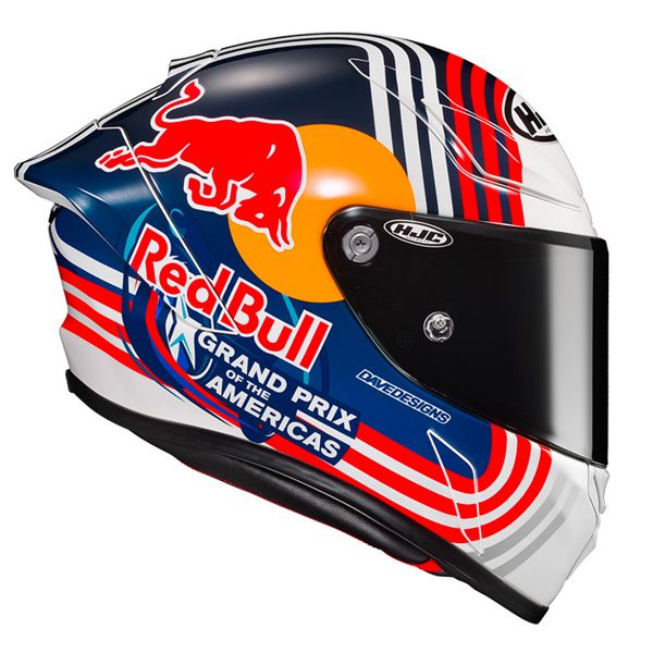 HJC RPHA1 Red Bull Austin GP MC21 + Kit Bluetooth Lokui K30
