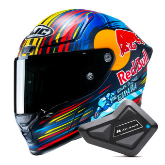 Integral HJC RPHA1 Red Bull Jerez GP + Kit Bluetooth BT Mini
