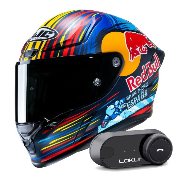 Integral HJC RPHA1 Red Bull Jerez GP + Kit Bluetooth Lokui K30
