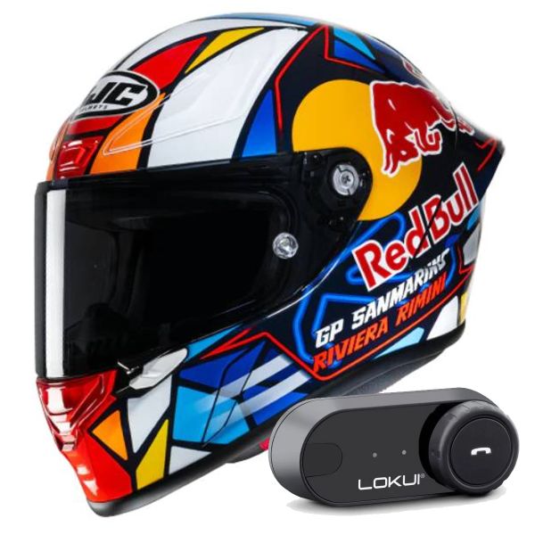 Integral HJC RPHA1 Red Bull Misano GP MC21 + Kit Bluetooth Lokui K30 Integral HJC RPHA1 Red Bull Misano GP MC21 + Kit Bluetooth Lokui K30
