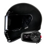 Casque Integral HJC V10 Black + Kit Bluetooth 5S Solo