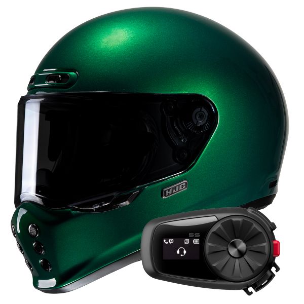 Integral HJC V10 Deep Green + Kit Bluetooth 5S Solo Integral HJC V10 Deep Green + Kit Bluetooth 5S Solo