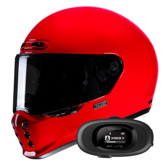 Integral HJC V10 Deep Red+ Kit bluetooth 5R Lite Solo