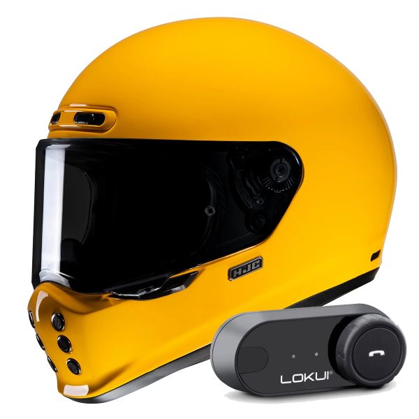 Integral HJC V10 Deep Yellow + Kit Bluetooth Lokui K30 Integral HJC V10 Deep Yellow + Kit Bluetooth Lokui K30