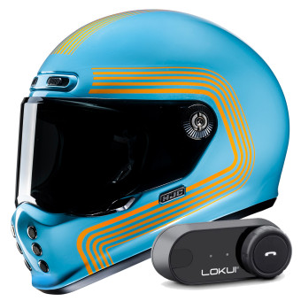 Integral HJC V10 Foni MC27 + Kit Bluetooth Lokui K30