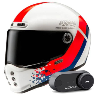 Integral HJC V10 FQ20 Retro + Kit Bluetooth Lokui K30