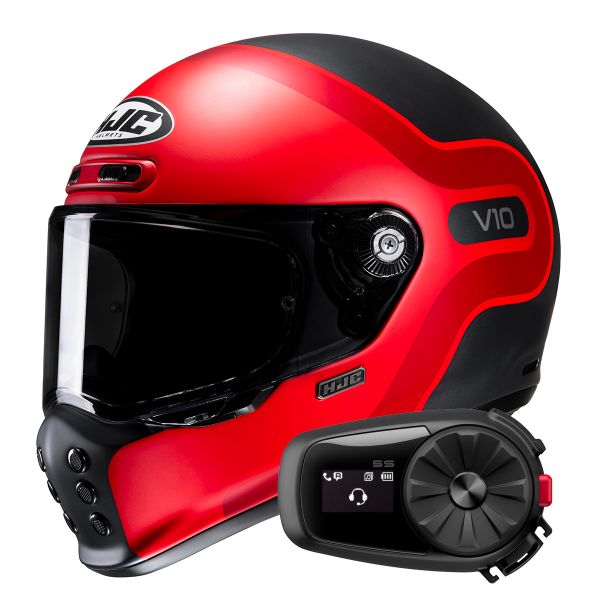 Integral HJC V10 Grape MC1SF + Kit Bluetooth 5S Solo