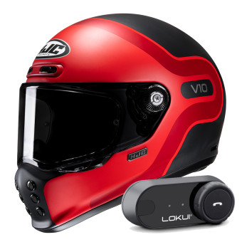 Integral HJC V10 Grape MC1SF + Kit Bluetooth Lokui K30