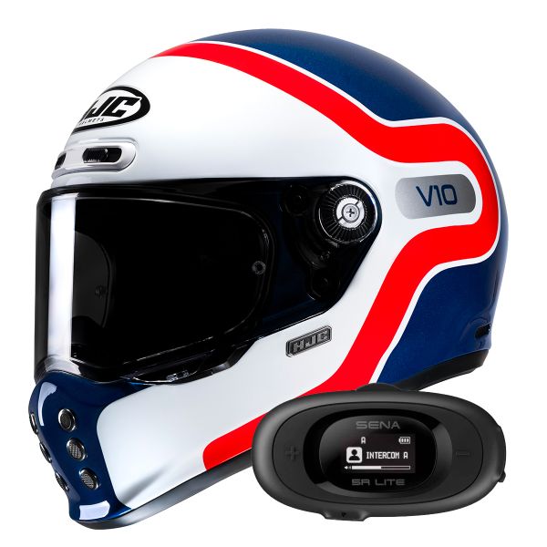 Integral HJC V10 Grape MC21+ Kit bluetooth 5R Lite Solo