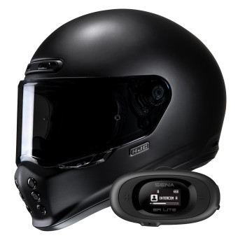 Integral HJC V10 Semi Flat Black+ Kit bluetooth 5R Lite Solo