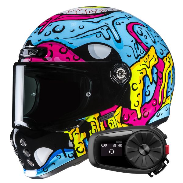 Integral HJC V10 Squeeze MC28 + Kit Bluetooth 5S Solo