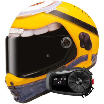 Integral HJC V10 Stuart Minions MC3 + Kit Bluetooth 5S Solo