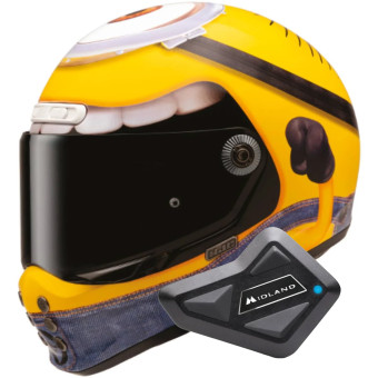 Integral HJC V10 Stuart Minions MC3 + Kit Bluetooth BT Mini