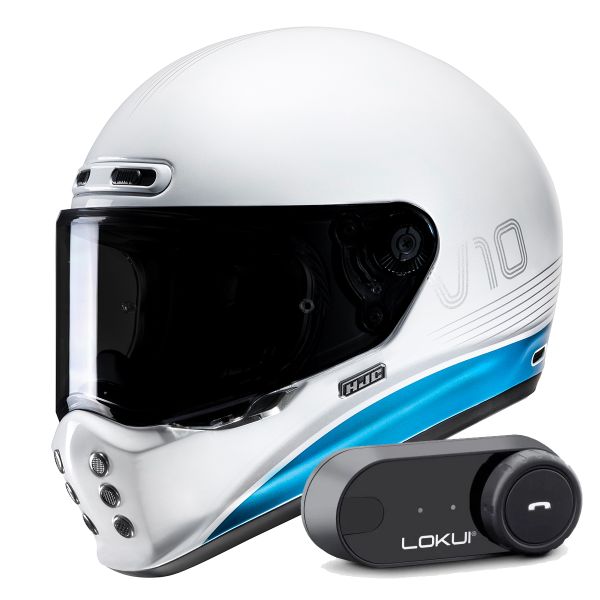 Integral HJC V10 Tami MC2 + Kit Bluetooth Lokui K30