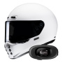 Casque Integral HJC V10 White + Kit bluetooth 5R Lite Solo