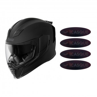 Integral ICON Airflite Rubatone + Adhesivos Reflectantes iCasque Negros