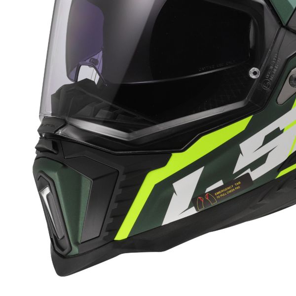 LS2 Explorer Spire Verde Hi-Vis Amarillo MX701