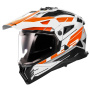 Casque Integral LS2 Pioneer II Namib White Orange MX702
