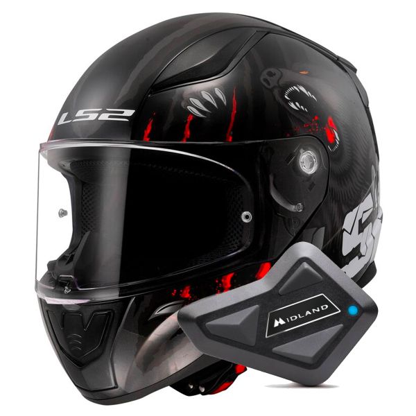 Integral LS2 Rapid II Claw Black FF353 + Kit Bluetooth BT Mini Integral LS2 Rapid II Claw Black FF353 + Kit Bluetooth BT Mini