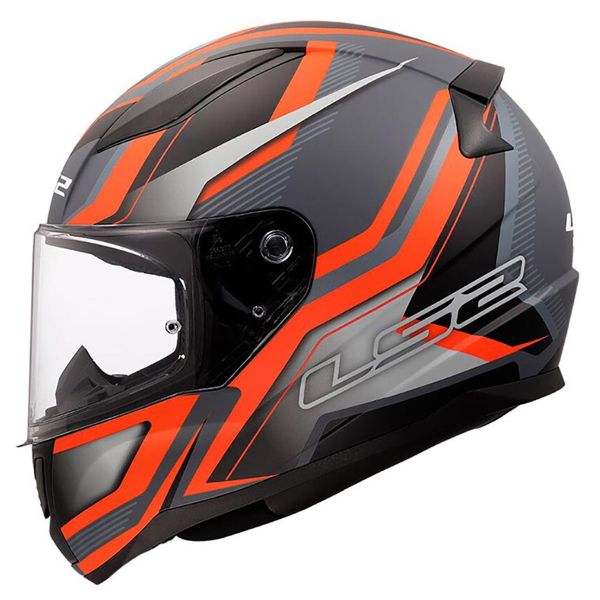 LS2 Rapid II Flitz Naranja Gris FF353