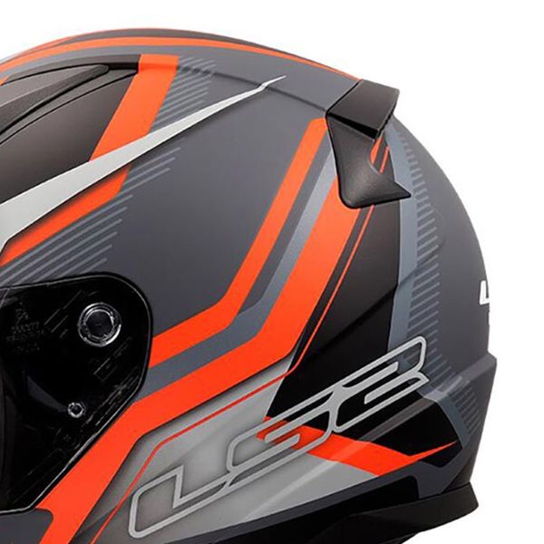 LS2 Rapid II Flitz Naranja Gris FF353