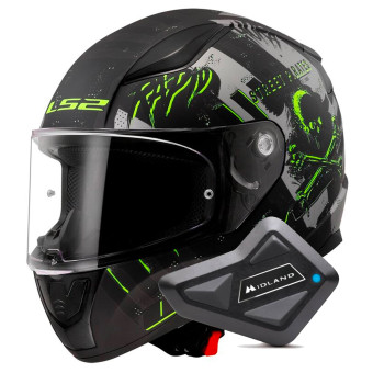 Integral LS2 Rapid II Pirates Matt Titanium FF353 + Kit Bluetooth BT Mini