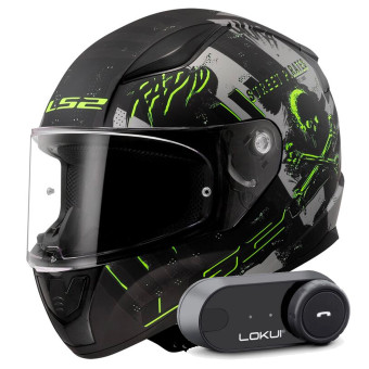 Integral LS2 Rapid II Pirates Matt Titanium FF353 + Kit Bluetooth Lokui K30
