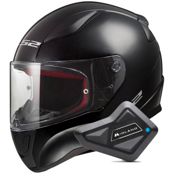 Integral LS2 Rapid II Solid Black FF353 + Kit Bluetooth BT Mini