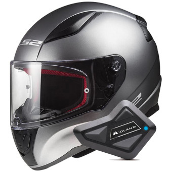Integral LS2 Rapid II Solid Matt Titanium FF353 + Kit Bluetooth BT Mini