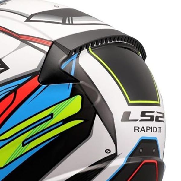 LS2 Rapid II Xdron Blanco Naranja Neón FF353