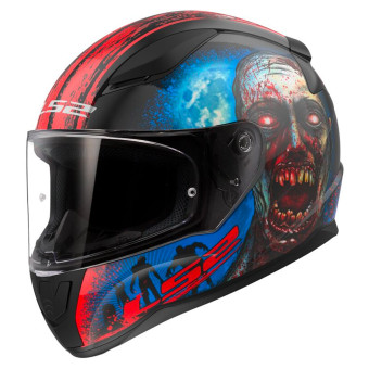 LS2 Rapid II Zombie Black Red FF353 + Kit Bluetooth Lokui K30