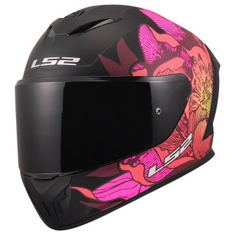 Casque Integral LS2 Rapid III Poppies II Black Pink FF820 Casque Integral LS2 Rapid III Poppies II Black Pink FF820