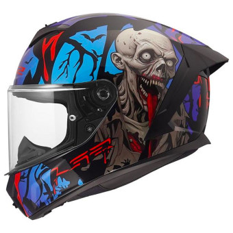 Casque Integral LS2 Rapid III Zombie II Black Red Blue FF820