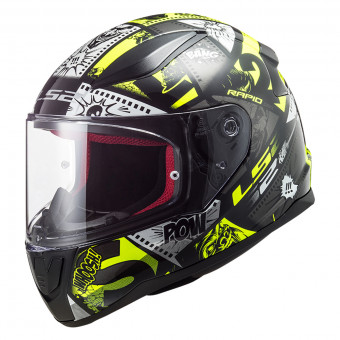 Infantil LS2 Rapid Mini Vigette Black H-V Yellow FF353