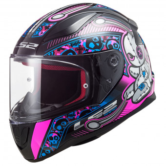 Infantil LS2 Rapid Mini Voodoo Black Fluo Pink FF353