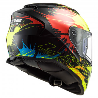 LS2 Storm Drop Black Yellow Red FF800