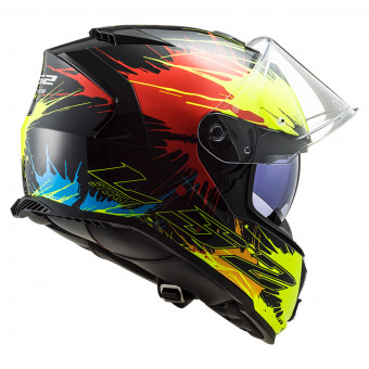 LS2 Storm Drop Black Yellow Red FF800