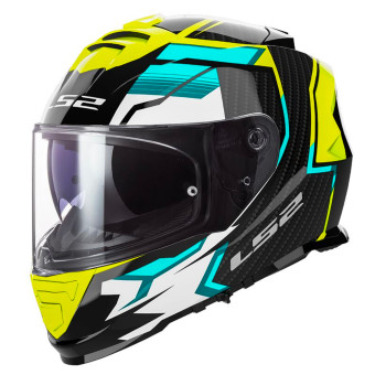 Casque Integral LS2 Storm II Tracker Black H-V Yellow FF800 Casque Integral LS2 Storm II Tracker Black H-V Yellow FF800
