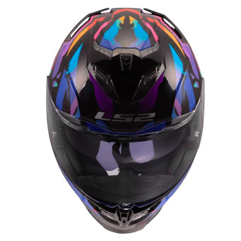 LS2 Storm III Kaos Black Purple Blue FF818