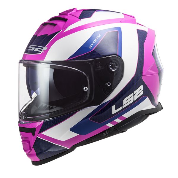 Casco moto LS2 Storm White Pink Al Mejor Precio | iCasque.es