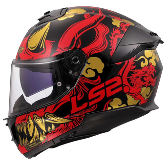 LS2 Stream II Drako Negro Rojo FF808