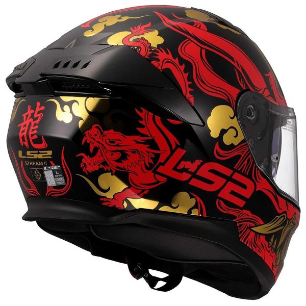 LS2 Stream II Drako Negro Rojo FF808