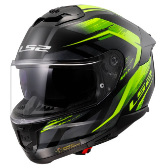 Casque Integral LS2 Stream II Fury Black H-V Yellow FF808 Casque Integral LS2 Stream II Fury Black H-V Yellow FF808