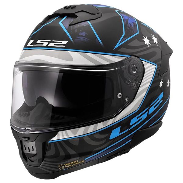 Integral LS2 Stream II Galdam Negro Azul FF808 Integral LS2 Stream II Galdam Negro Azul FF808